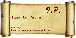 Igyártó Petra névjegykártya
